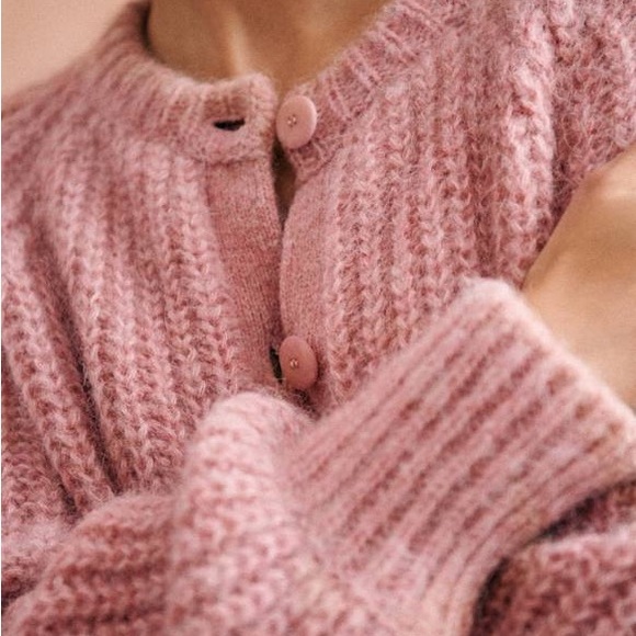 Sezane Pink Knit Sweater - Picture 2 of 14